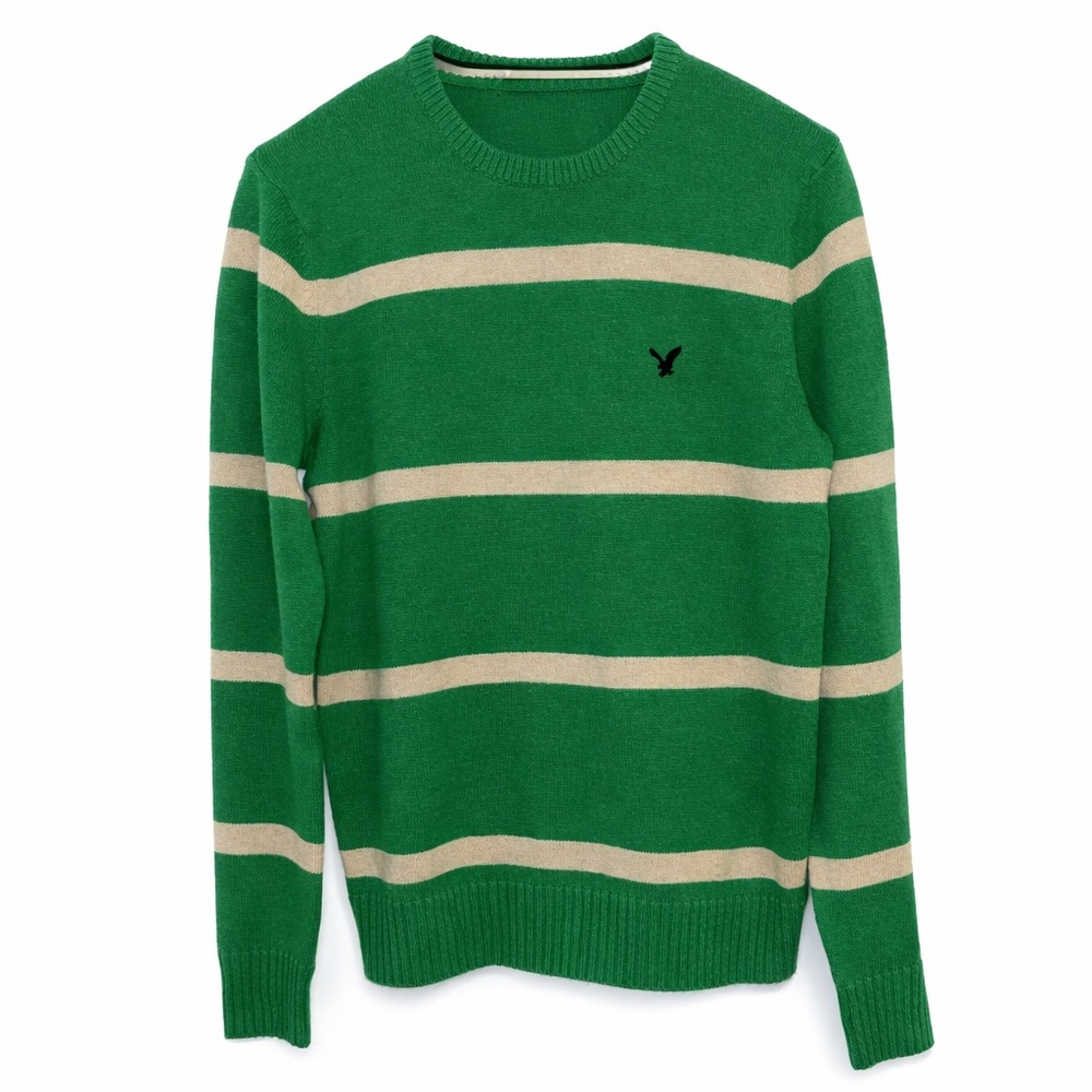 💚 American Eagle Striped Wool Blend Crewneck Sweater | Size Small